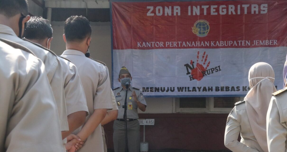 Kantor Pertanahan Jember membentuk agen perubahan untuk menuju wilayah bebas dari korupsi (WBK) tahun 2021