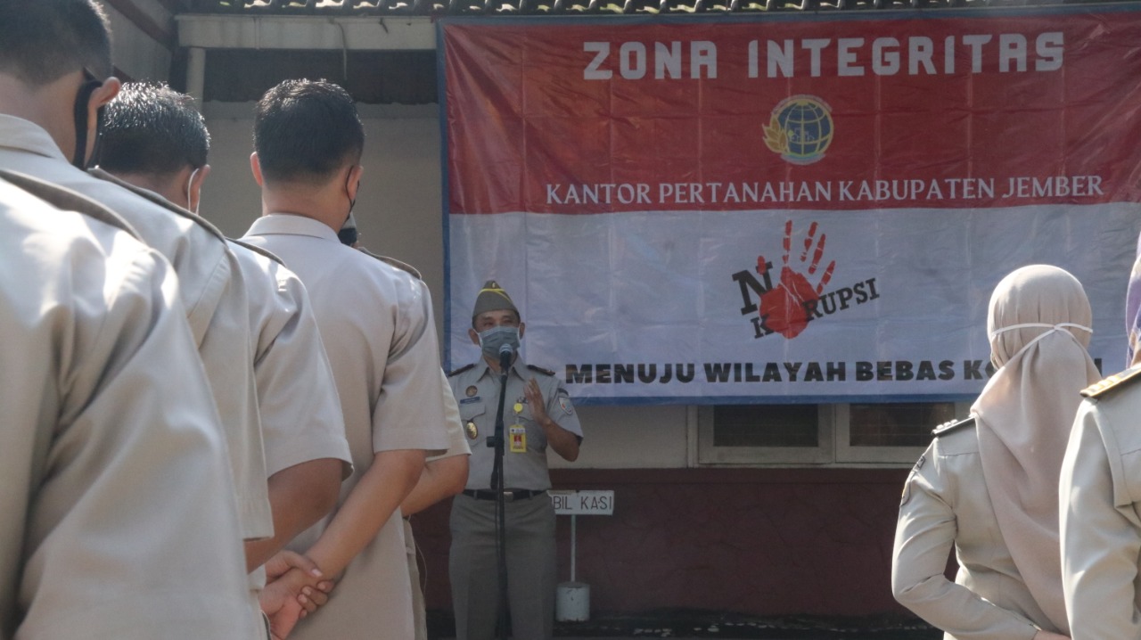 Kantor Pertanahan Jember membentuk agen perubahan untuk menuju wilayah bebas dari korupsi (WBK) tahun 2021