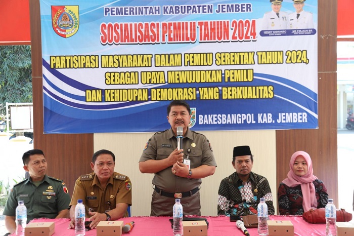 Sosialisasi Pemilu 2024, Kaban Kesbangpol Jember Sebut Respon Luar Biasa